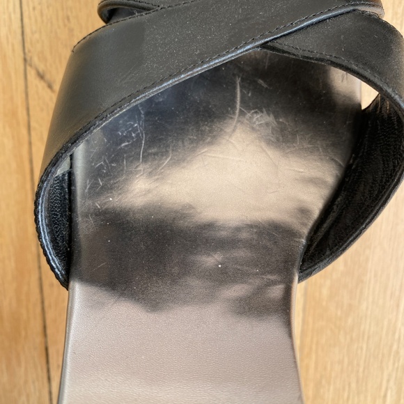 Jimmy Choo Black Leather Cork Wedge Sandals – Size Approx. 8 - Picture 10 of 10